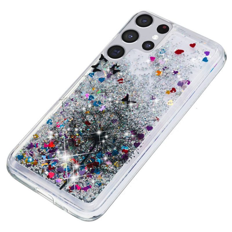 Cover Samsung Galaxy S22 Ultra 5G Denti Di Leone Glitterati