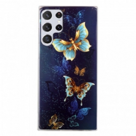 Cover Samsung Galaxy S22 Ultra 5G Farfalle Fluorescenti