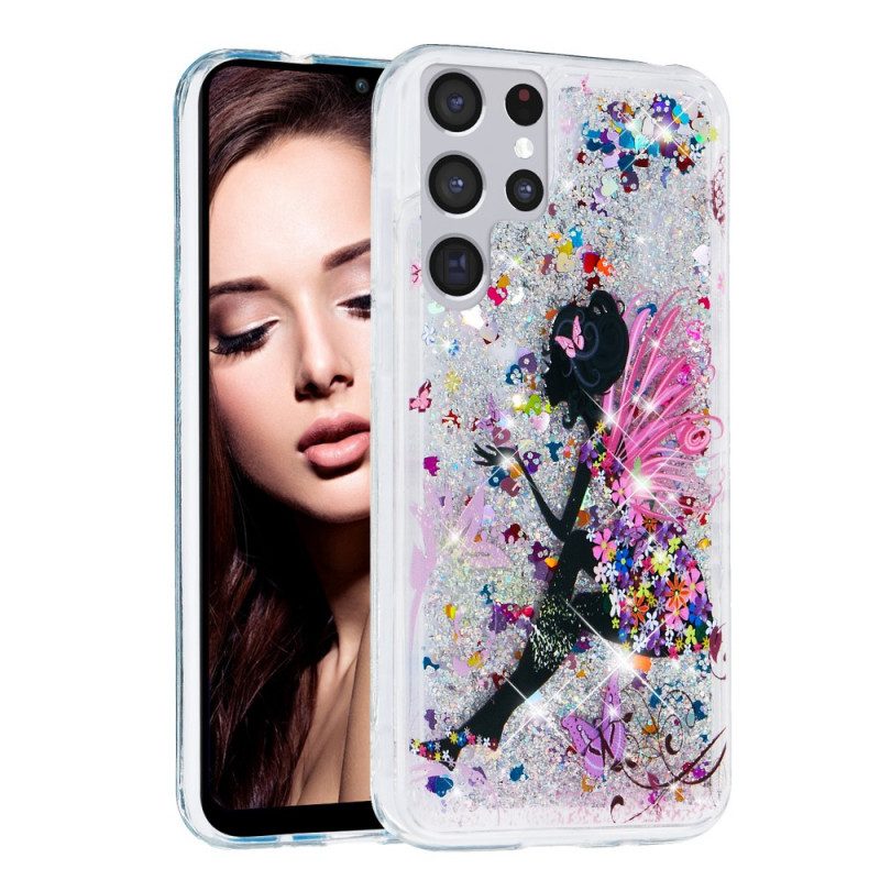 Cover Samsung Galaxy S22 Ultra 5G Fata Glitterata