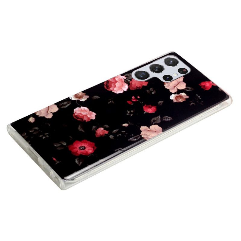 Cover Samsung Galaxy S22 Ultra 5G Fiori Liberty Fluorescenti