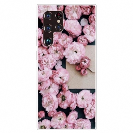 Cover Samsung Galaxy S22 Ultra 5G Fiori Rosa