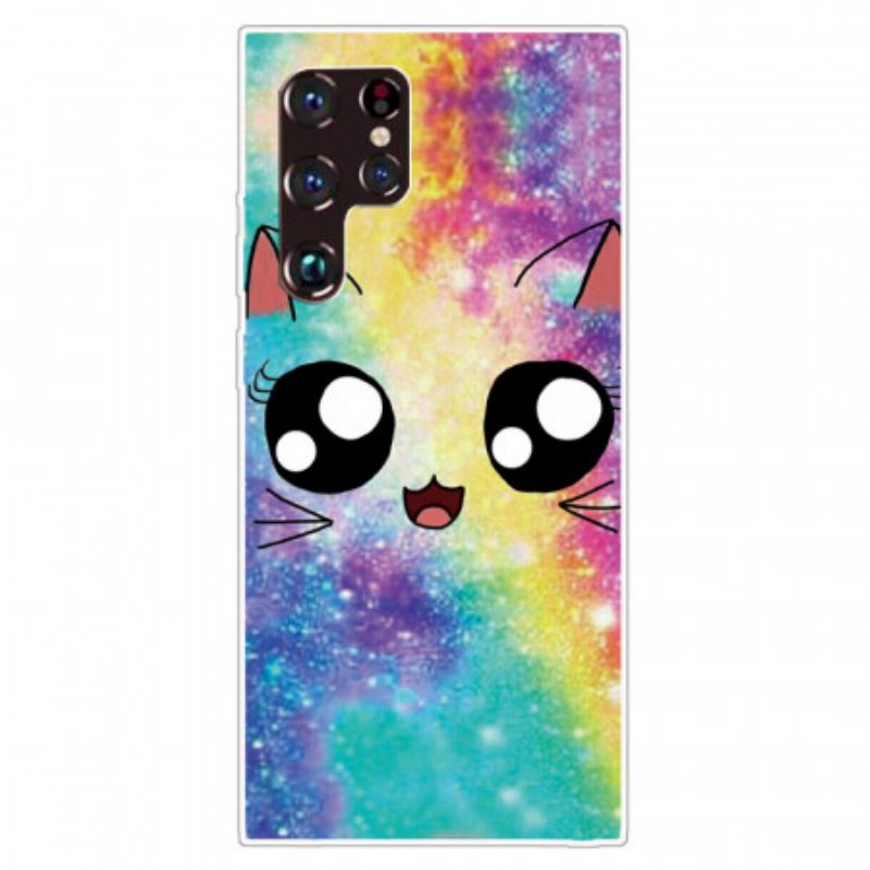 Cover Samsung Galaxy S22 Ultra 5G Gatto Dei Cartoni Animati