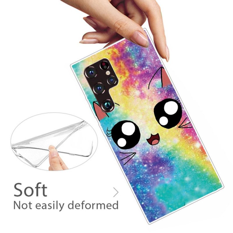 Cover Samsung Galaxy S22 Ultra 5G Gatto Dei Cartoni Animati