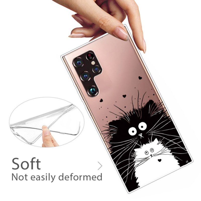 Cover Samsung Galaxy S22 Ultra 5G Guarda I Gatti