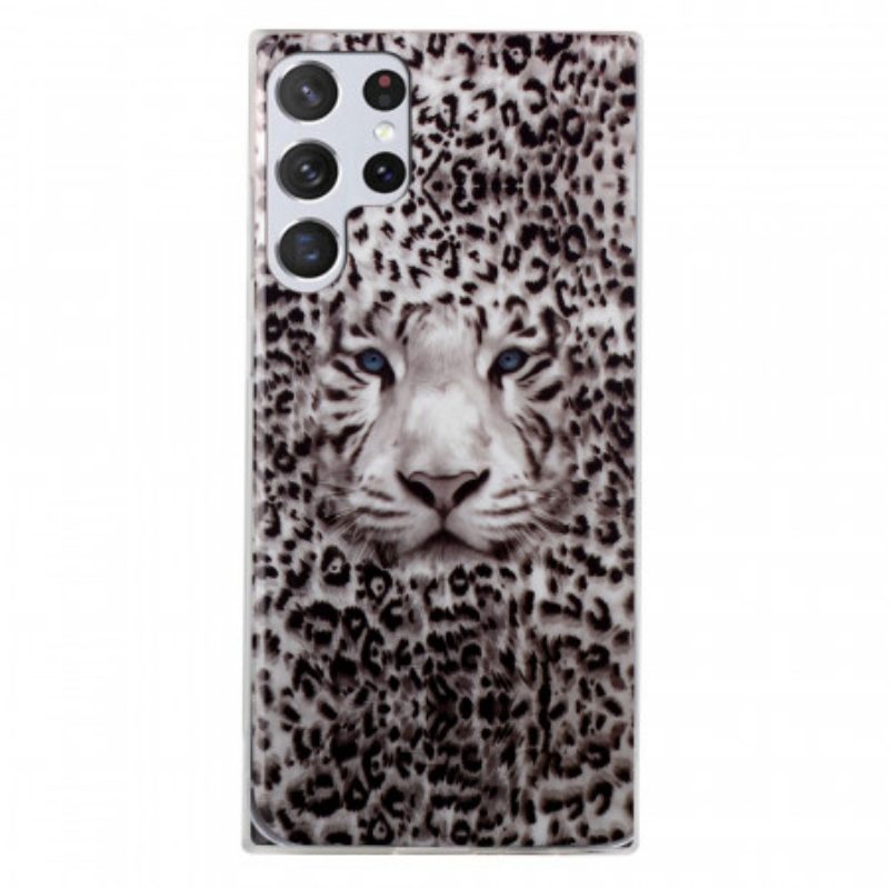 Cover Samsung Galaxy S22 Ultra 5G Leopardo Fluorescente