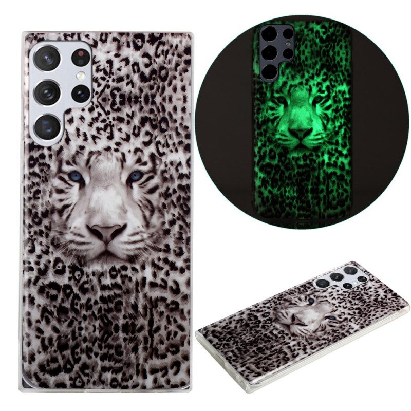 Cover Samsung Galaxy S22 Ultra 5G Leopardo Fluorescente