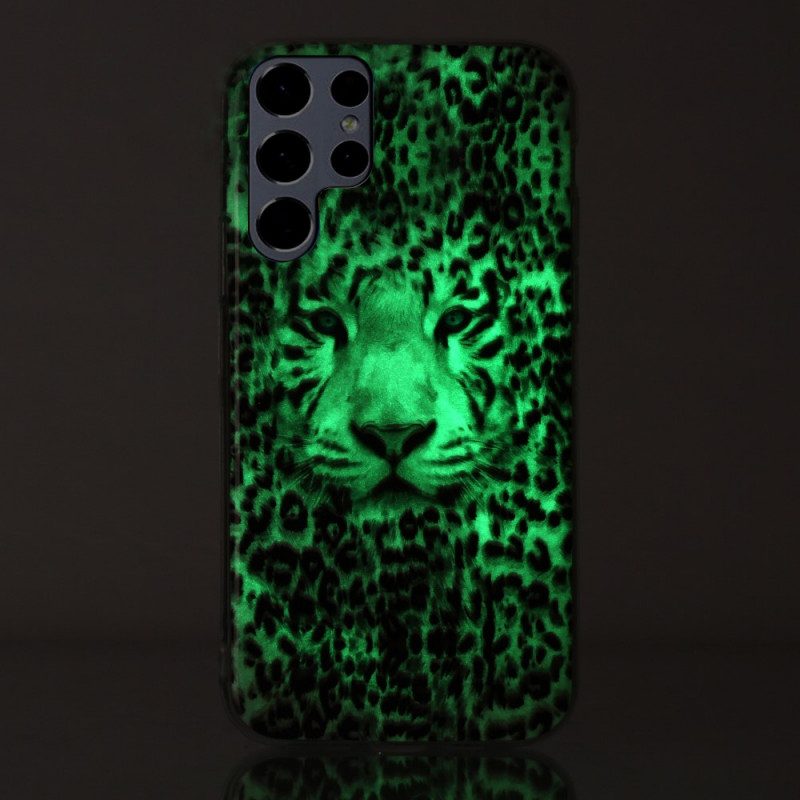 Cover Samsung Galaxy S22 Ultra 5G Leopardo Fluorescente