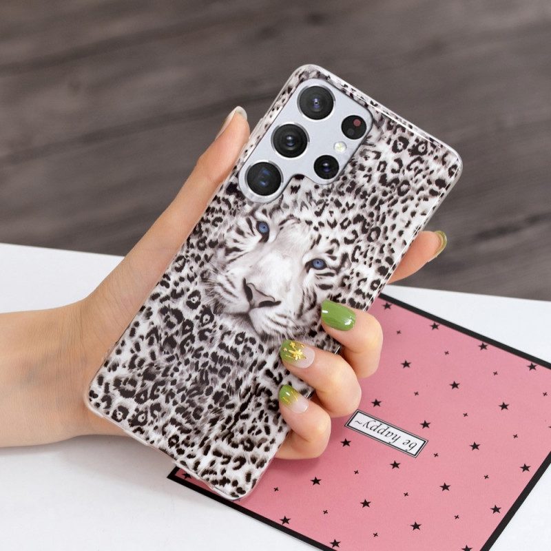 Cover Samsung Galaxy S22 Ultra 5G Leopardo Fluorescente