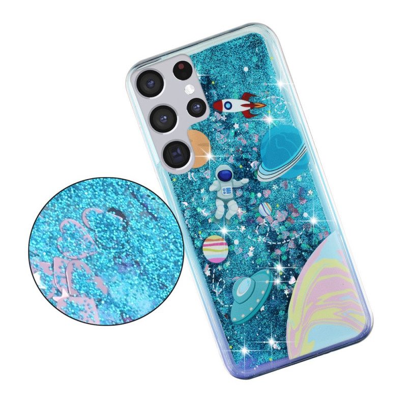 Cover Samsung Galaxy S22 Ultra 5G Paillettes Spaziali