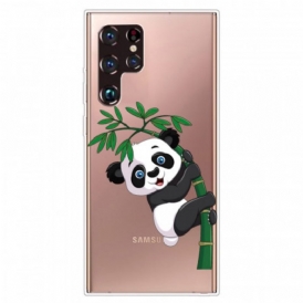 Cover Samsung Galaxy S22 Ultra 5G Panda Su Bambù