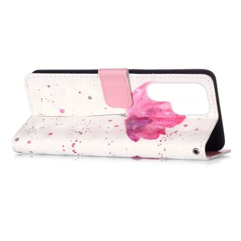 Cover Samsung Galaxy S22 Ultra 5G Papavero Dell'acquerello