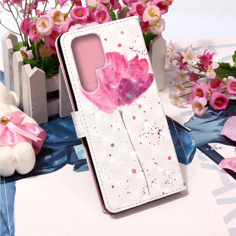 Cover Samsung Galaxy S22 Ultra 5G Papavero Dell'acquerello