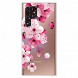 Cover Samsung Galaxy S22 Ultra 5G Piccoli Fiori Rosa