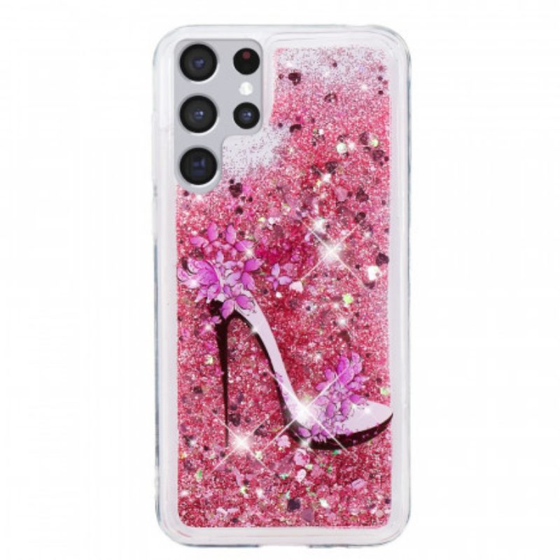 Cover Samsung Galaxy S22 Ultra 5G Pompa Glitterata