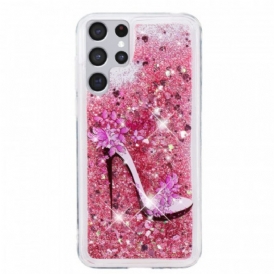 Cover Samsung Galaxy S22 Ultra 5G Pompa Glitterata