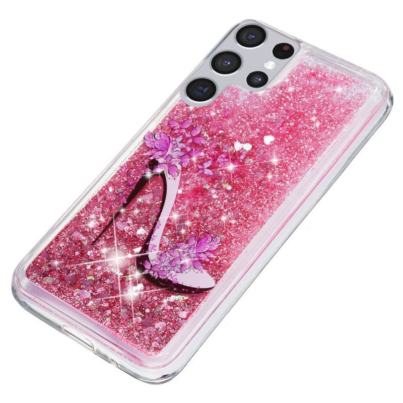 Cover Samsung Galaxy S22 Ultra 5G Pompa Glitterata