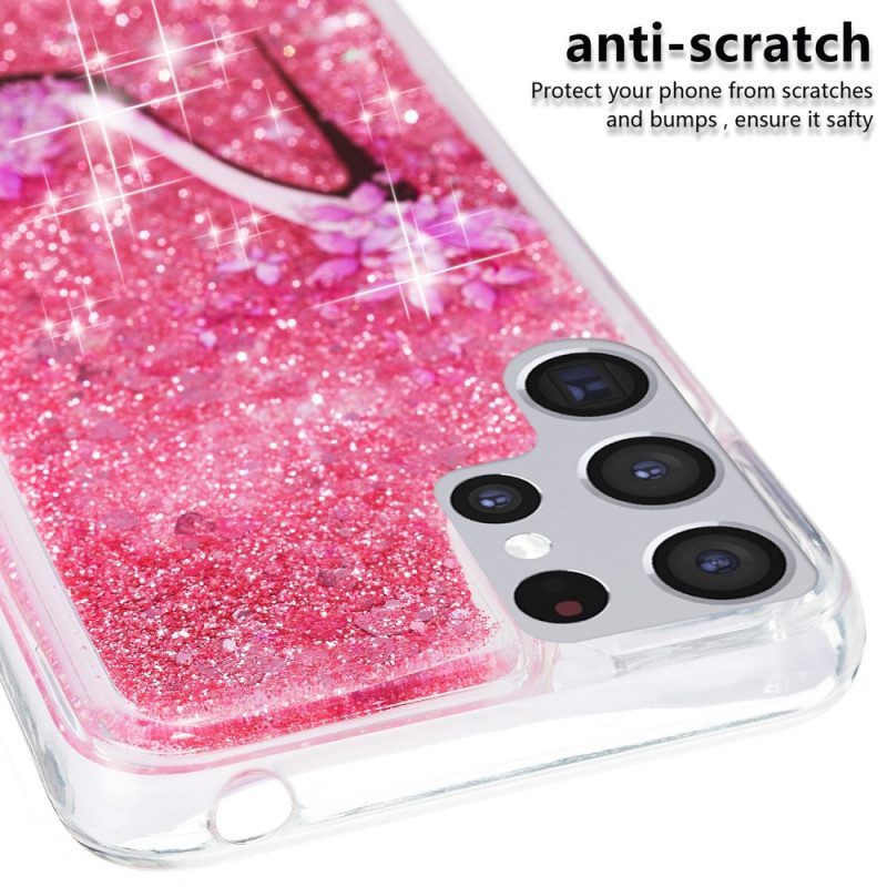 Cover Samsung Galaxy S22 Ultra 5G Pompa Glitterata