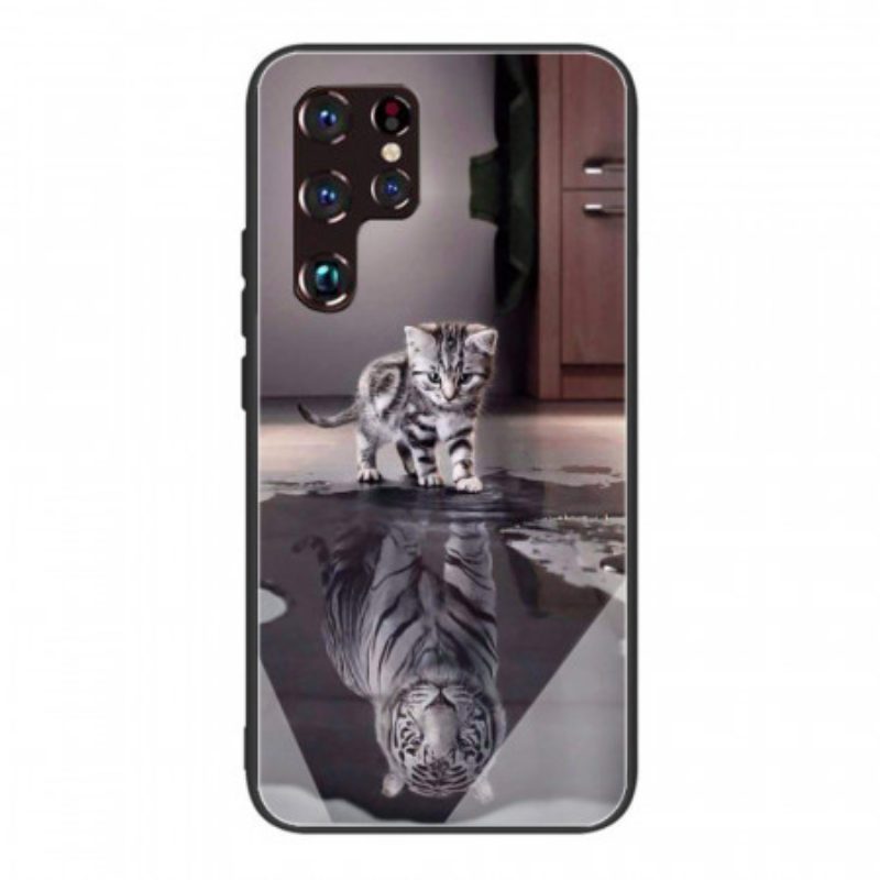 Cover Samsung Galaxy S22 Ultra 5G Vetro Temperato Ernest La Tigre