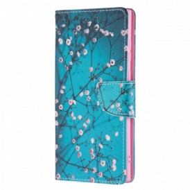 Custodia in pelle Samsung Galaxy S22 Ultra 5G Albero In Fiore