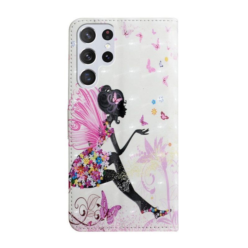 Custodia in pelle Samsung Galaxy S22 Ultra 5G Fata Magica