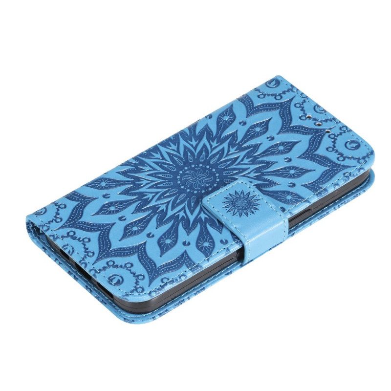 Custodia in pelle Samsung Galaxy S22 Ultra 5G Fiore Del Sole