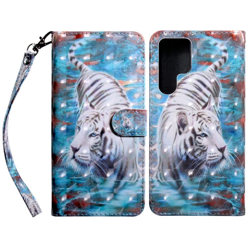 Custodia in pelle Samsung Galaxy S22 Ultra 5G Luciano La Tigre