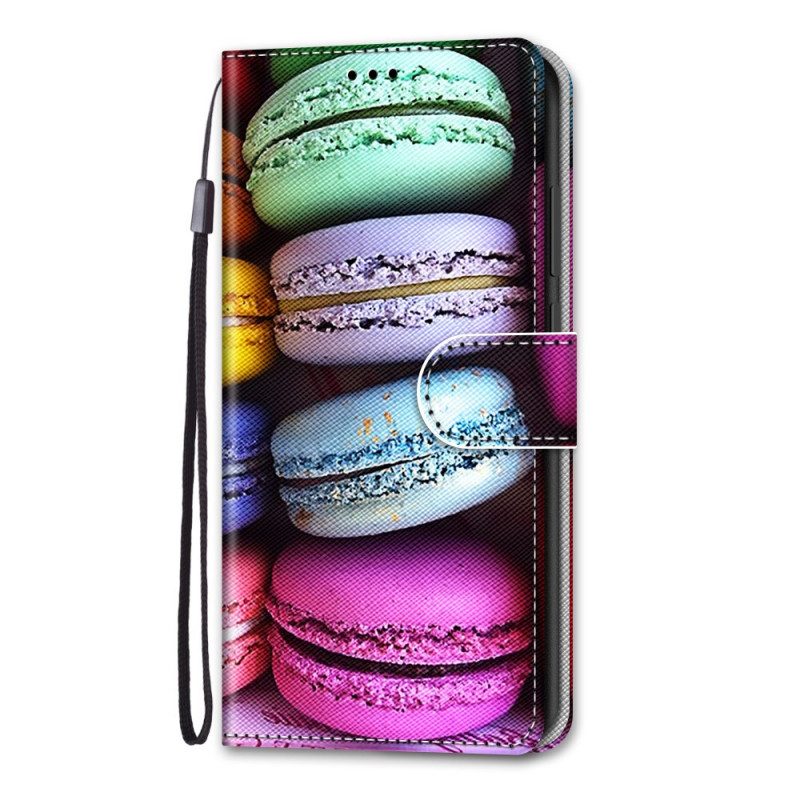 Custodia in pelle Samsung Galaxy S22 Ultra 5G Macarons