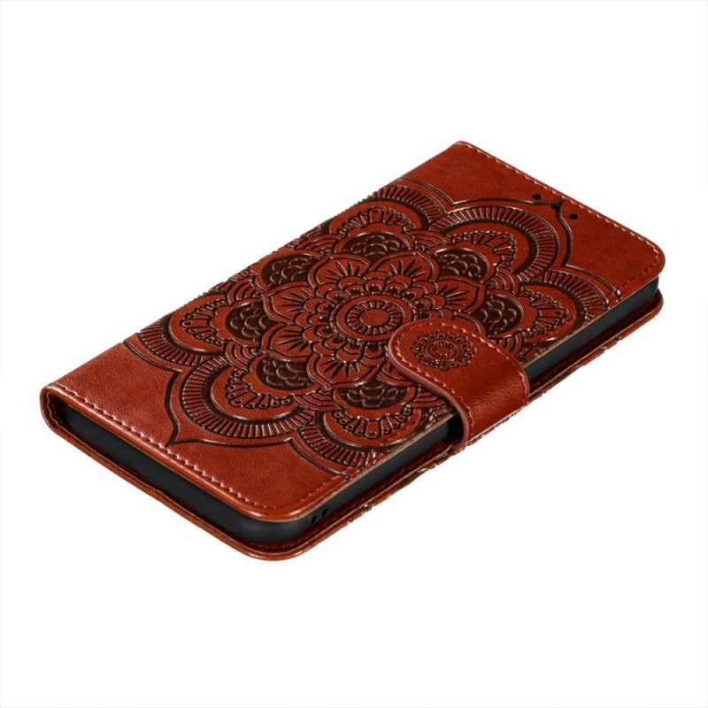 Custodia in pelle Samsung Galaxy S22 Ultra 5G Mandala Completo