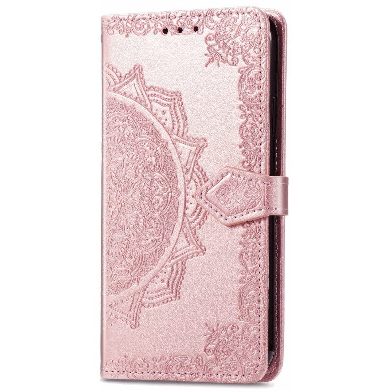 Custodia in pelle Samsung Galaxy S22 Ultra 5G Mandala Medioevo