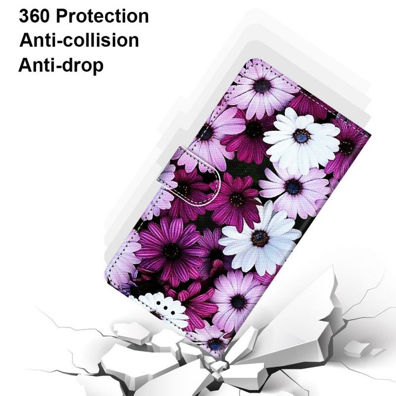 Custodia in pelle Samsung Galaxy S22 Ultra 5G Meraviglia Floreale