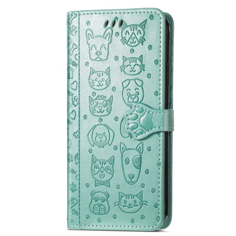 Folio Cover Samsung Galaxy S22 Ultra 5G Animali Animati