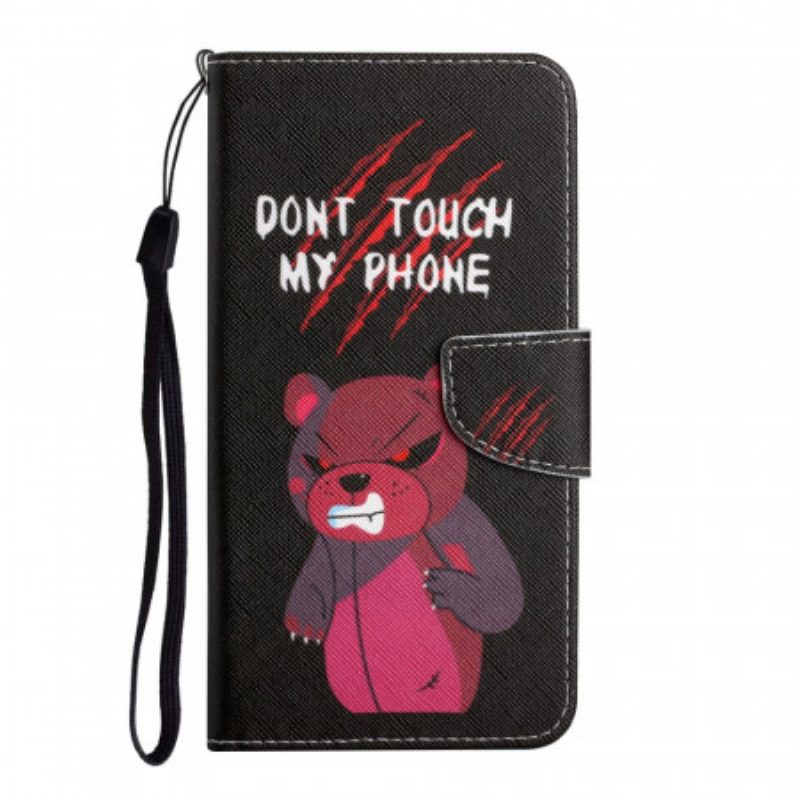 Folio Cover Samsung Galaxy S22 Ultra 5G Bear Non Toccare Il Mio Telefono