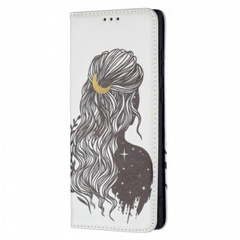 Folio Cover Samsung Galaxy S22 Ultra 5G Custodia in pelle Bei Capelli