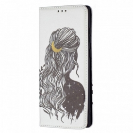 Folio Cover Samsung Galaxy S22 Ultra 5G Custodia in pelle Bei Capelli