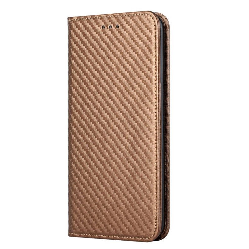 Folio Cover Samsung Galaxy S22 Ultra 5G Custodia in pelle Cinturino In Fibra Di Carbonio