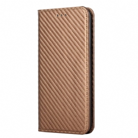 Folio Cover Samsung Galaxy S22 Ultra 5G Custodia in pelle Cinturino In Fibra Di Carbonio