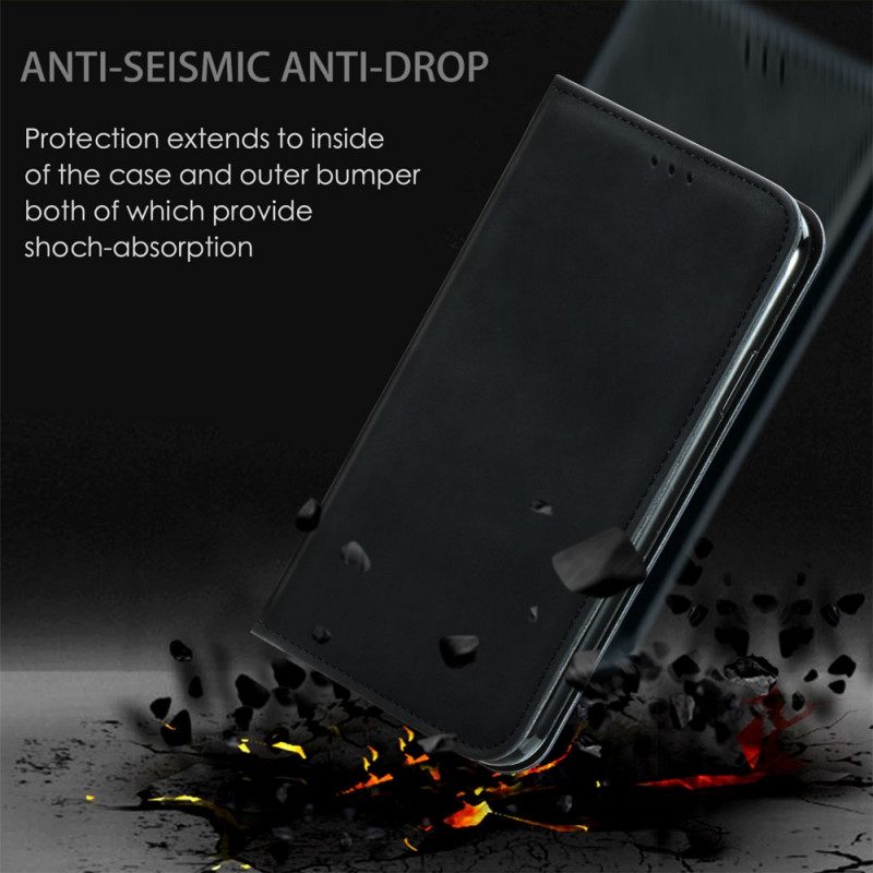 Folio Cover Samsung Galaxy S22 Ultra 5G Custodia in pelle Design Skin-touch