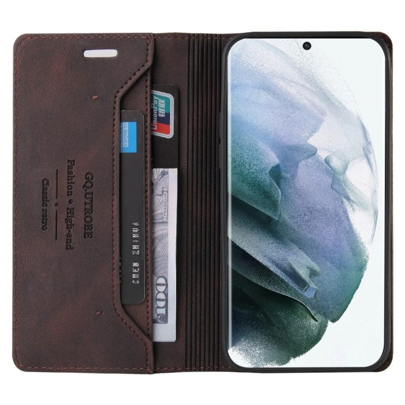 Folio Cover Samsung Galaxy S22 Ultra 5G Custodia in pelle Ecopelle Gq.utrobe