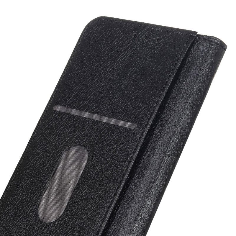 Folio Cover Samsung Galaxy S22 Ultra 5G Custodia in pelle Eleganza Split Litchi Leather