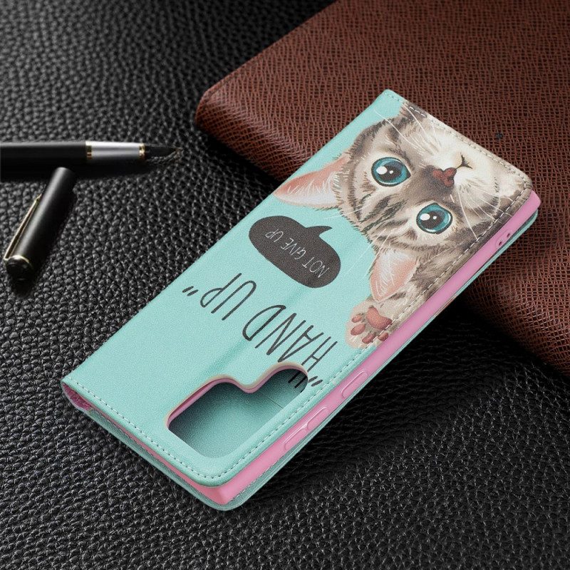 Folio Cover Samsung Galaxy S22 Ultra 5G Custodia in pelle Mano In Alto