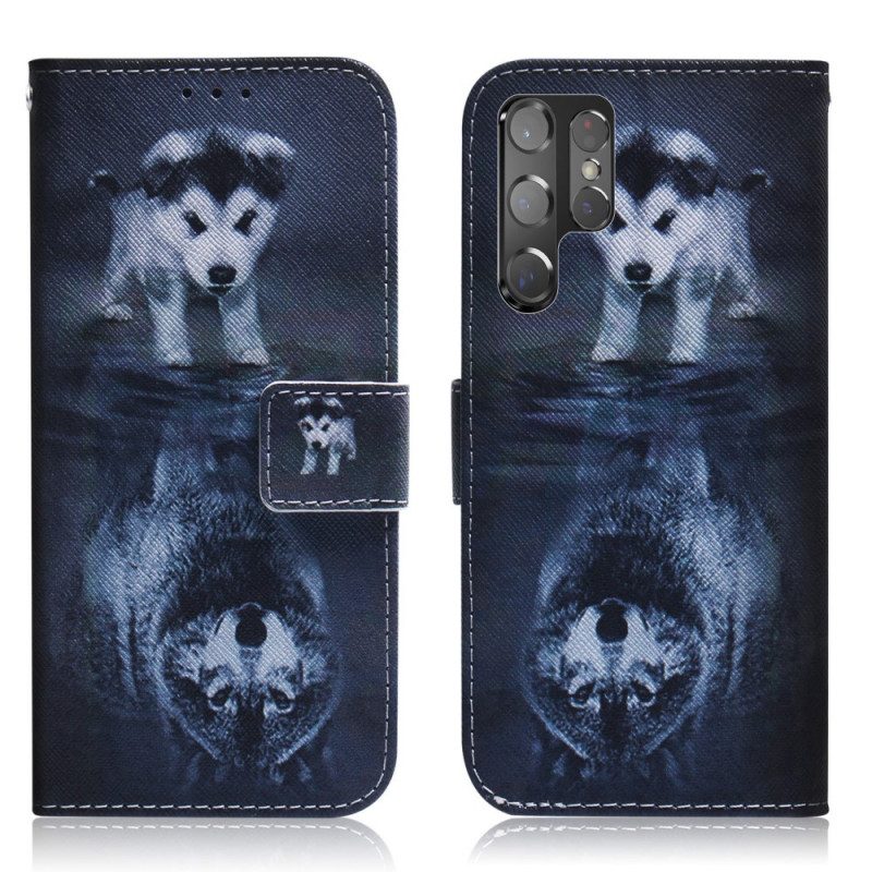 Folio Cover Samsung Galaxy S22 Ultra 5G Ernesto Il Lupo