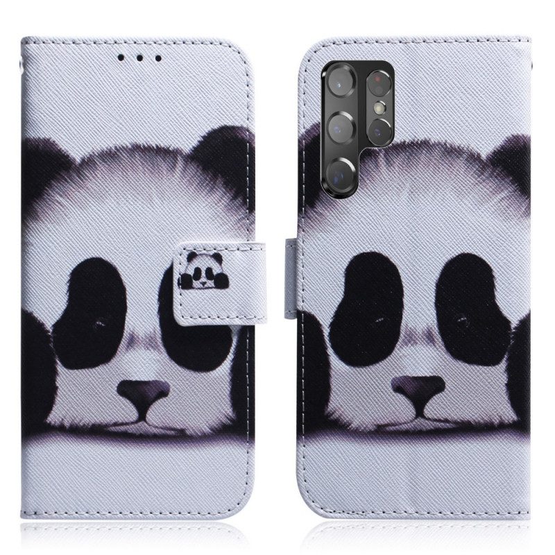 Folio Cover Samsung Galaxy S22 Ultra 5G Faccia Da Panda