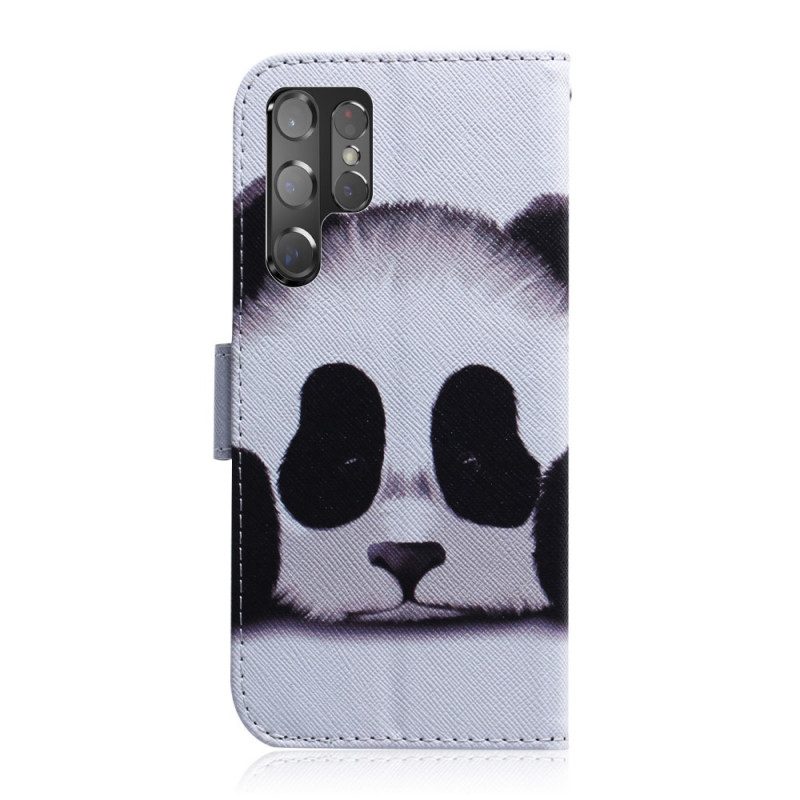 Folio Cover Samsung Galaxy S22 Ultra 5G Faccia Da Panda