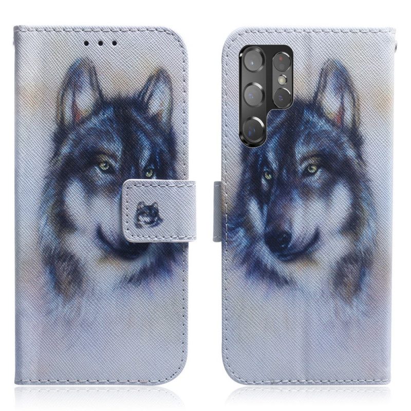 Folio Cover Samsung Galaxy S22 Ultra 5G Sguardo Canino