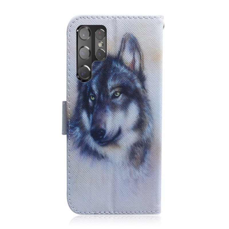 Folio Cover Samsung Galaxy S22 Ultra 5G Sguardo Canino