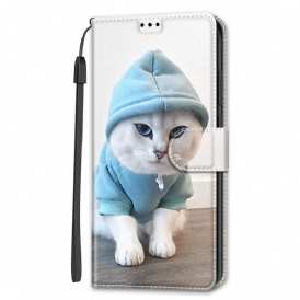 Folio Cover Samsung Galaxy S22 Ultra 5G Ventaglio Gatto Perizoma