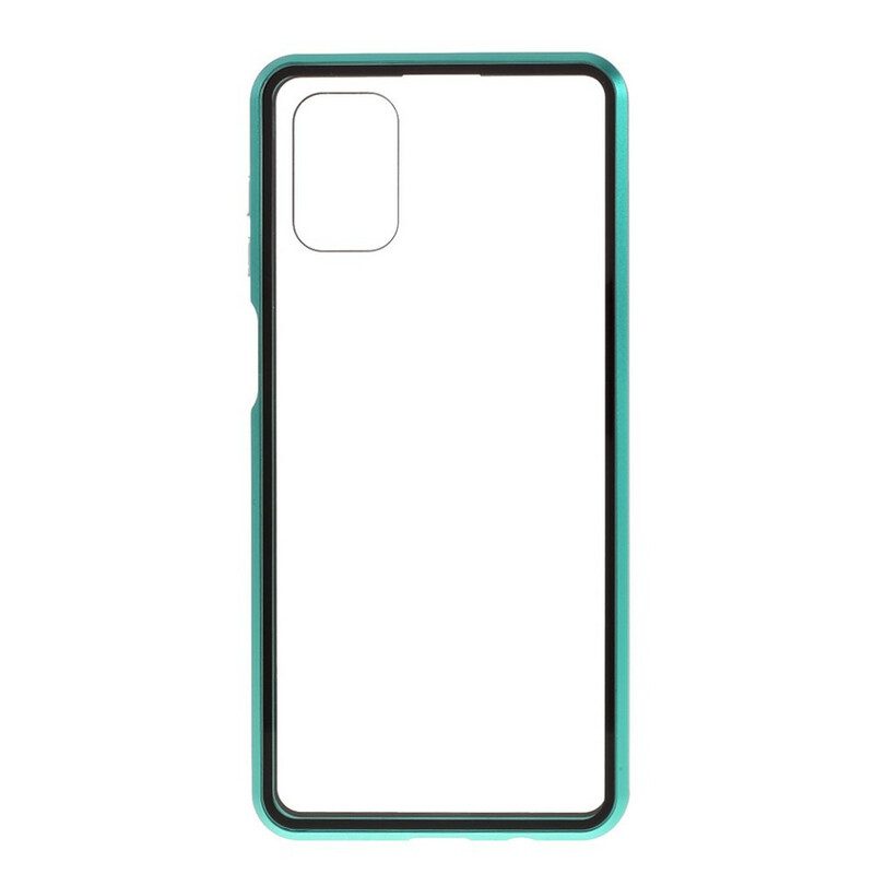 Cover Samsung Galaxy M51 Bordi In Metallo E Vetro Temperato