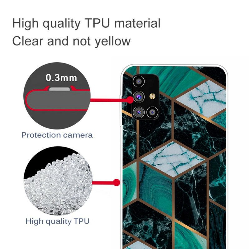 Cover Samsung Galaxy M51 Marmo Geometrico