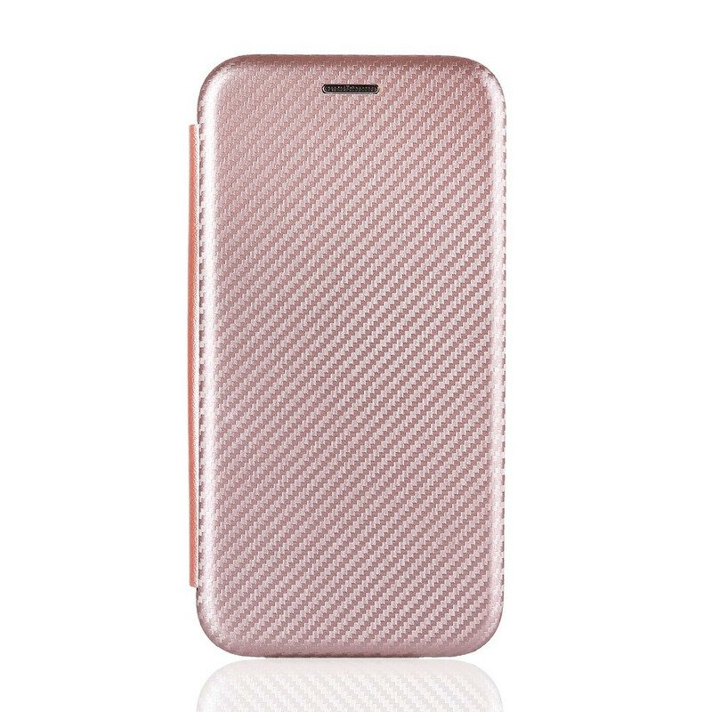 Folio Cover Samsung Galaxy M51 Custodia in pelle Fibra Di Carbonio