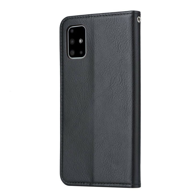 Folio Cover Samsung Galaxy M51 Custodia in pelle Portacarte In Ecopelle